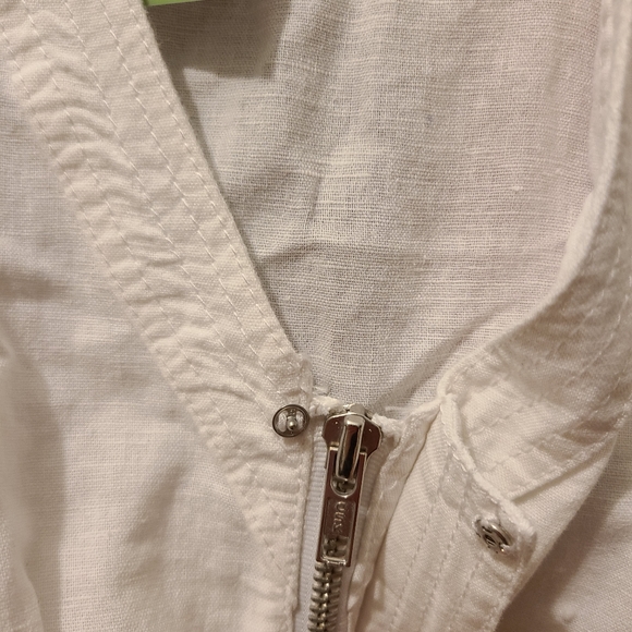 MANGO, White long top with belt, perfect for the summer - Picture 4 of 6